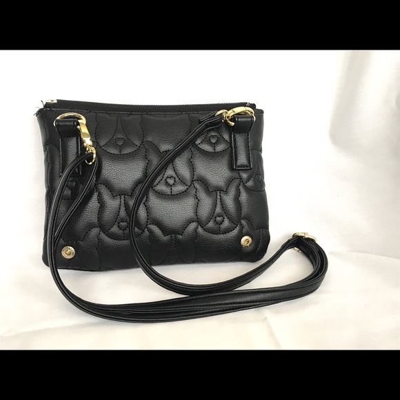 Betsy Johnson black mini crossbody purse - Picture 4 of 7